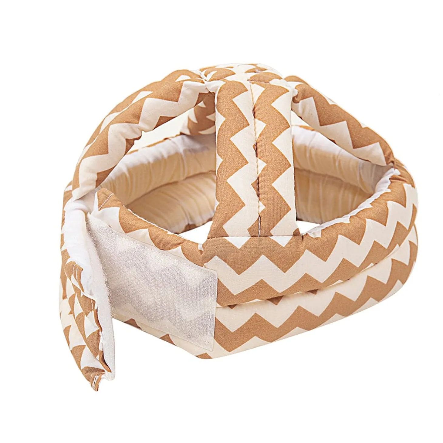 Abstract Brown Cushioned Safety Helmet