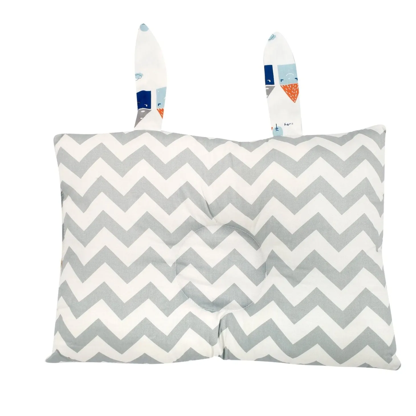 Abstract House White Print Double Sided Pillow
