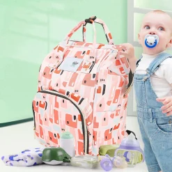 Abstract Peach Diaper Bag