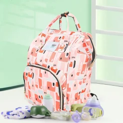 Abstract Peach Diaper Bag