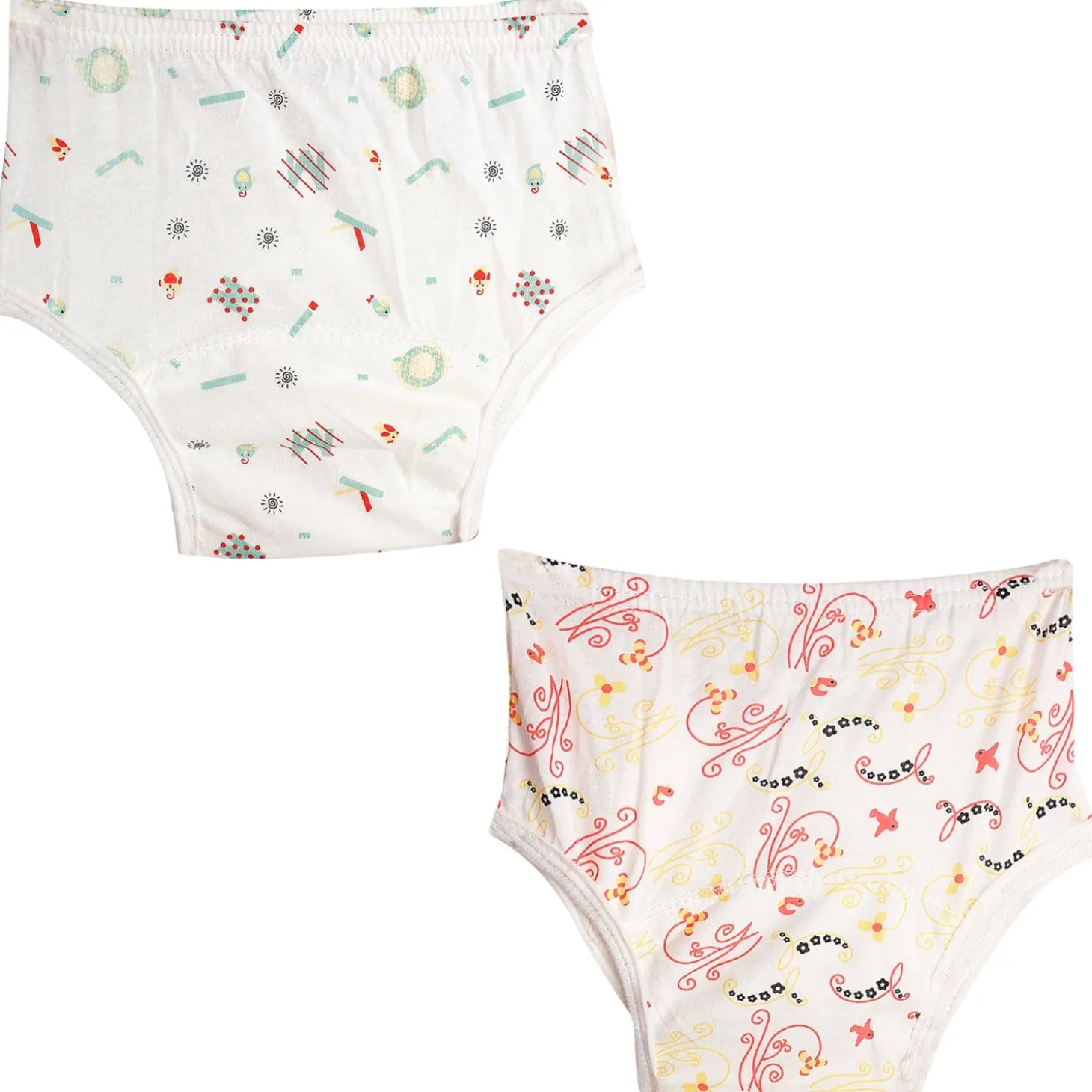 Adjustable & Washable Cloth Diaper Panty 2 Pk Abstract Multicolour