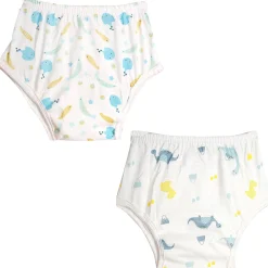 Adjustable & Washable Cloth Diaper Panty 2 Pk Dinosaurs And Fish Multicolour