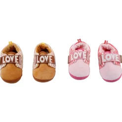 All About Love Brown And Pink 2 Pk Booties