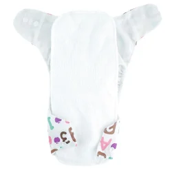 Alphabets & Numbers Pink Adjustable & Washable Diaper