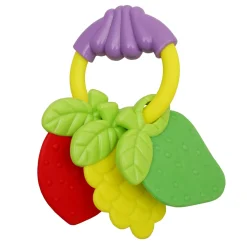 Animal And Fruit Multicolour Set of 3 Musical Rattle Teether