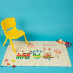 Animal Chu Chu Train Blue Air Filled Waterproof Massage Mat