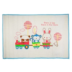 Animal Chu Chu Train Blue Air Filled Waterproof Massage Mat