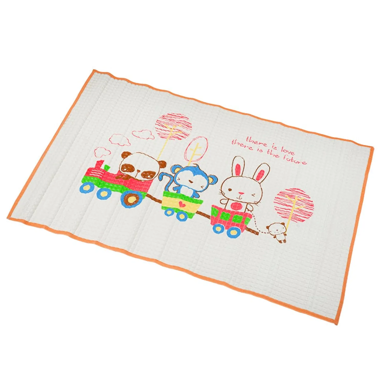 Animal Chu Chu Train Orange Air Filled Waterproof Massage Mat