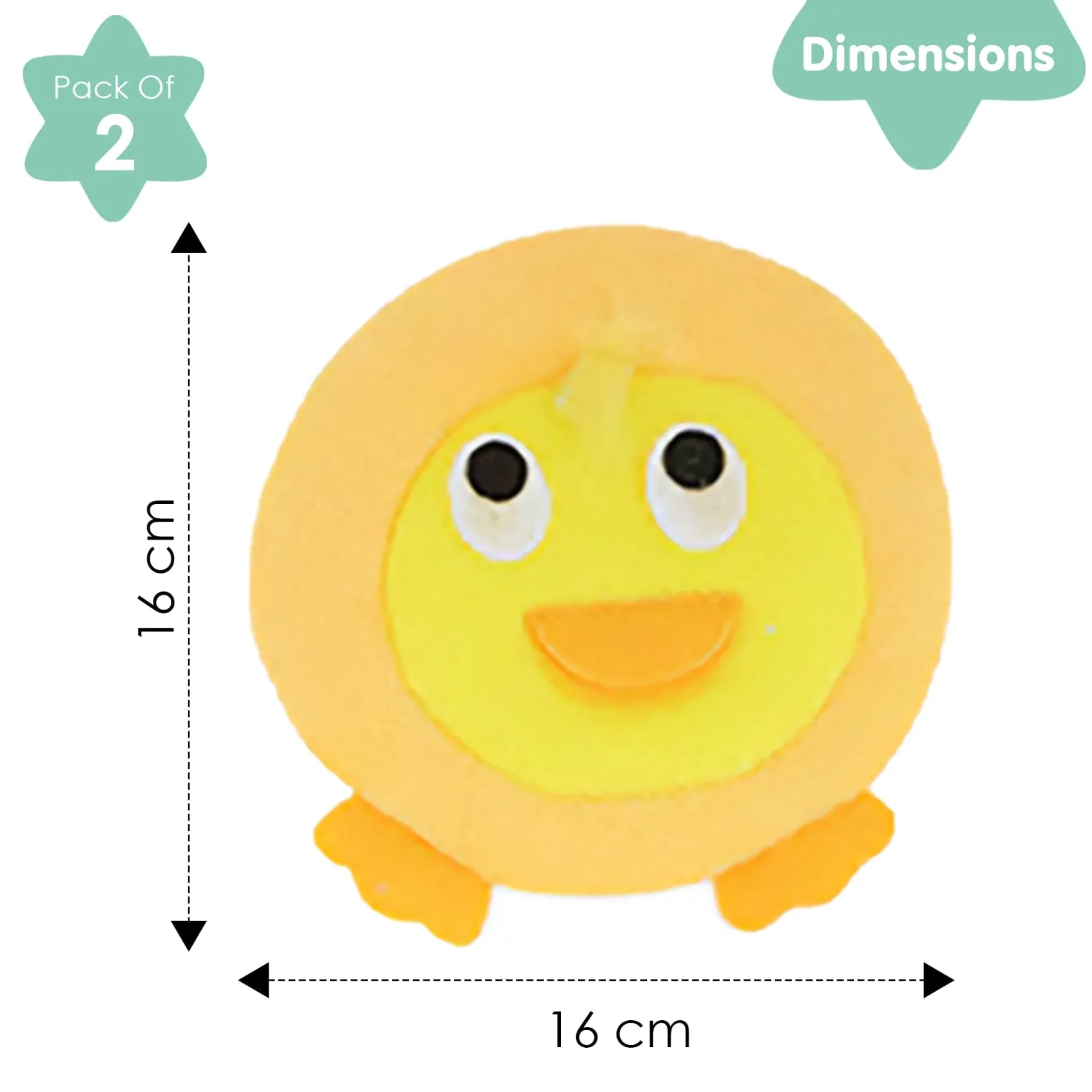 Animal Multicolour 2 Pk Bath Sponge