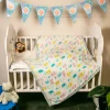 Animal Print Green Bamboo Blanket