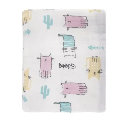 Animal Print Green Bamboo Blanket