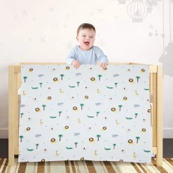 Animal Print White Small Print Muslin Blanket