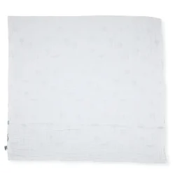 Animal Print White Small Print Muslin Blanket