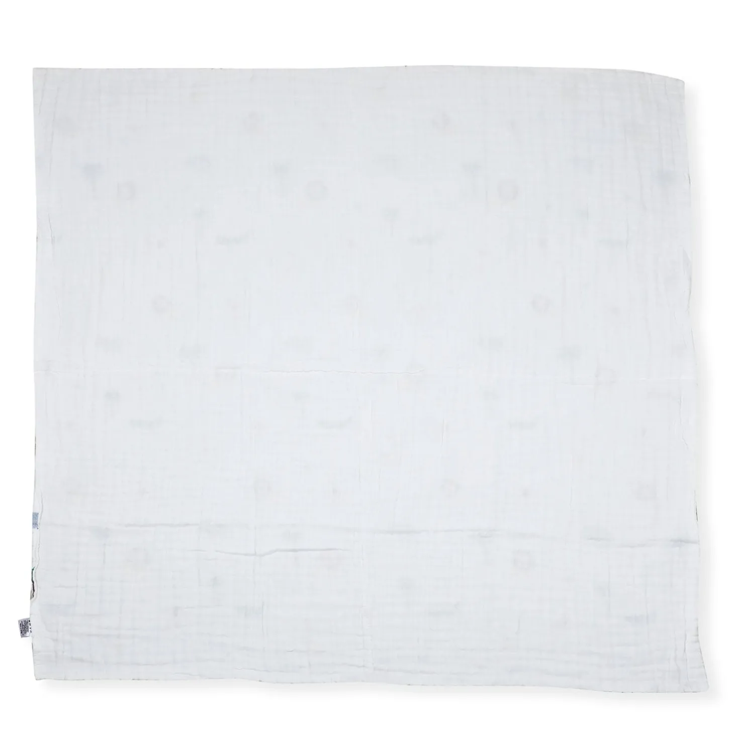Animal Print White Small Print Muslin Blanket