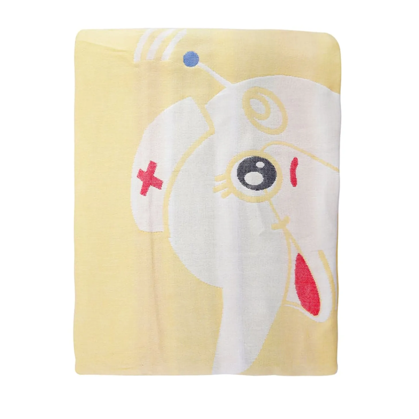 Animal Print Yellow Embossed Baby Large Muslin Blanket