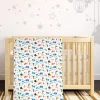 Animals And Grass Blue Blanket