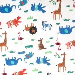 Animals And Grass Blue Blanket