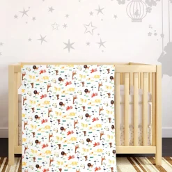 Animals And Grass Cream Blanket