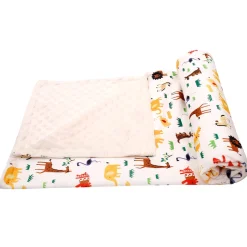 Animals And Grass Cream Blanket