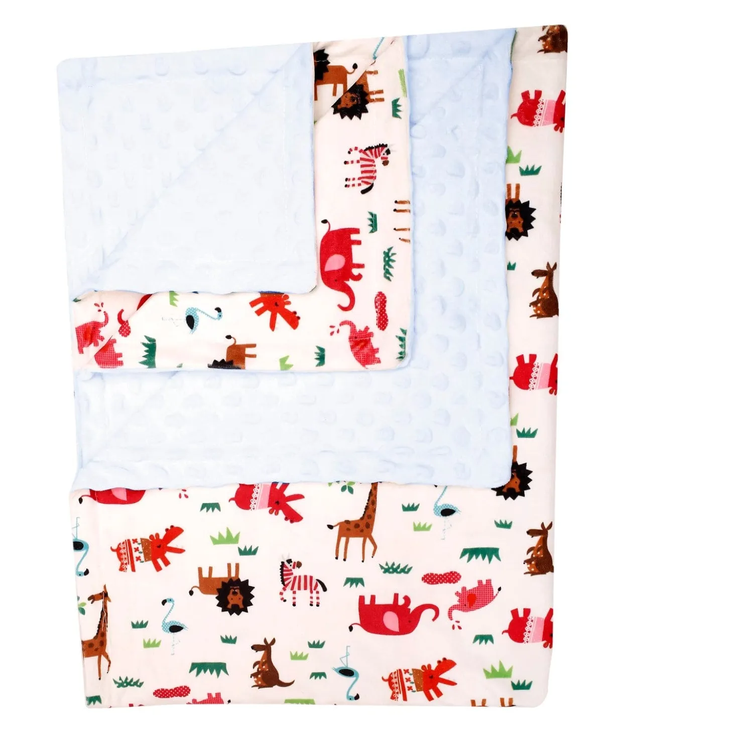 Animals And Grass White Blanket