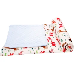 Animals And Grass White Blanket