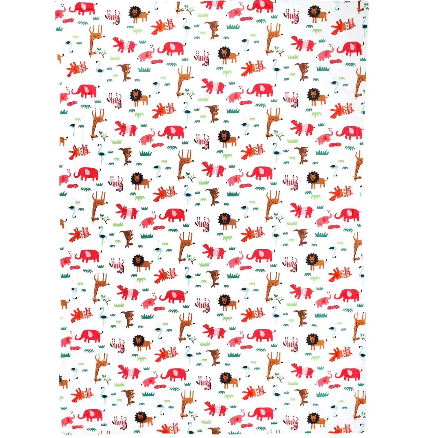 Animals And Grass White Blanket