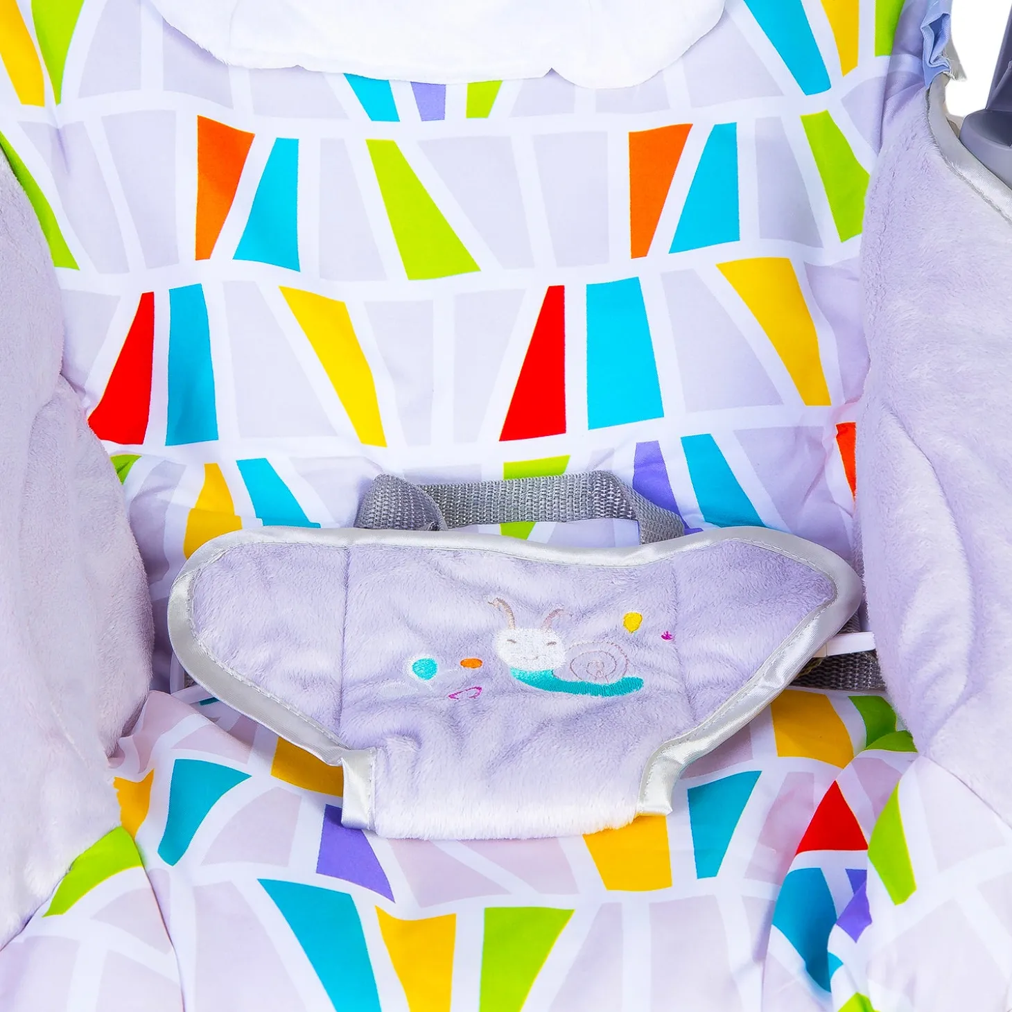 Automatic 3 Position Seat Recliner Bouncer Abstract Grey