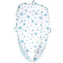Baby Bed Cum Carry Nest Star And Rabbit Blue