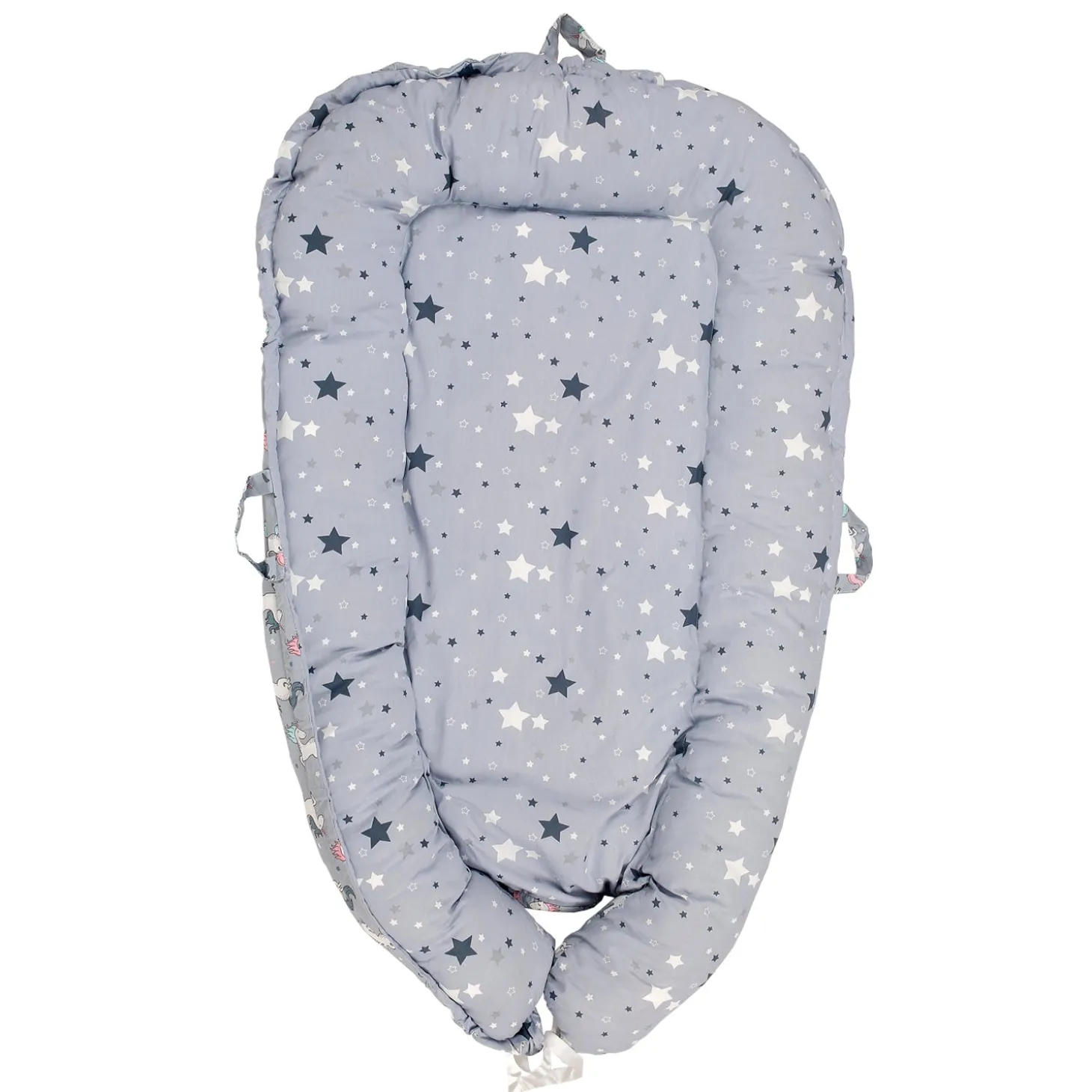 Baby Bed Cum Carry Nest Starry Unicorn Grey