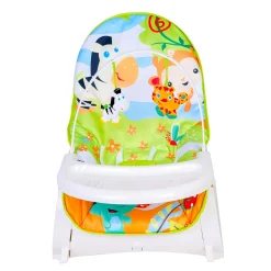 Baby Moo 2 In 1 Rocker Cum Feeding Chair 20 Kg Green