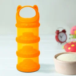 Baby Moo 3 Layer Portable BPA Free Milk Powder Container - Orange