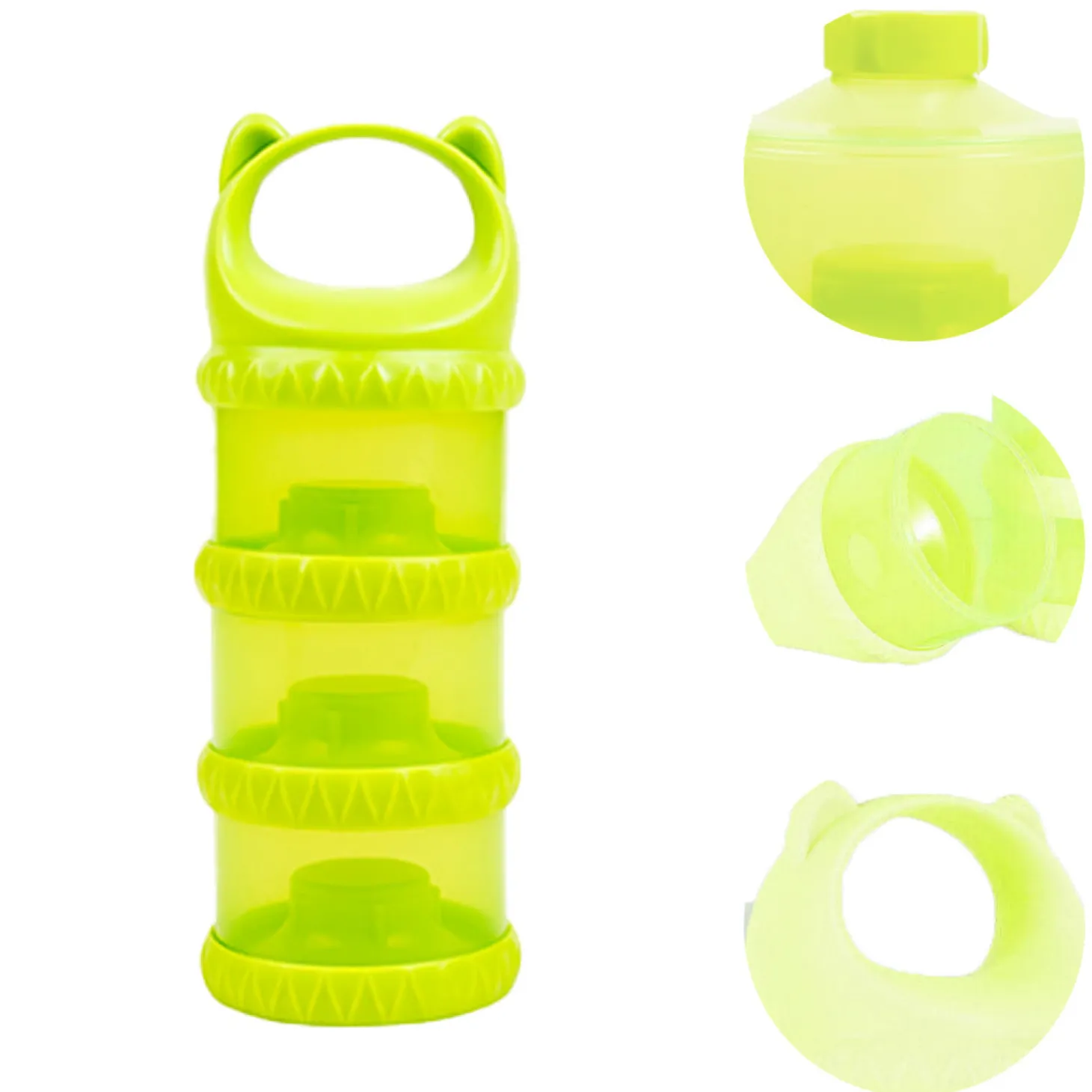 Baby Moo 3 Layer Portable BPA Free Milk Powder Container - Green