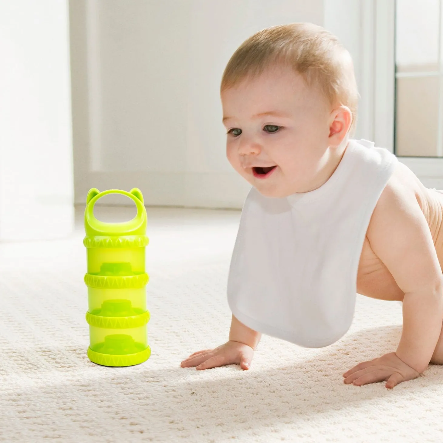 Baby Moo 3 Layer Portable BPA Free Milk Powder Container - Green