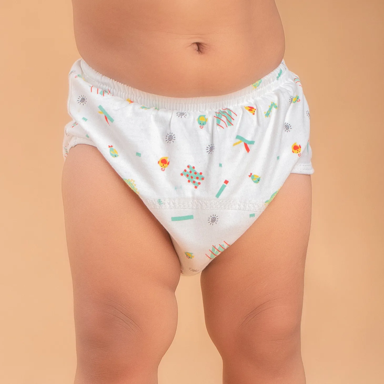 Baby Moo Abstract Letters Reusable Cloth Training Diaper Panty - Multicolour