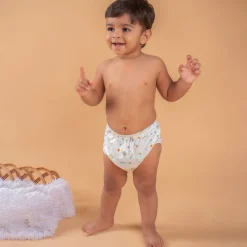 Baby Moo Abstract Letters Reusable Cloth Training Diaper Panty - Multicolour