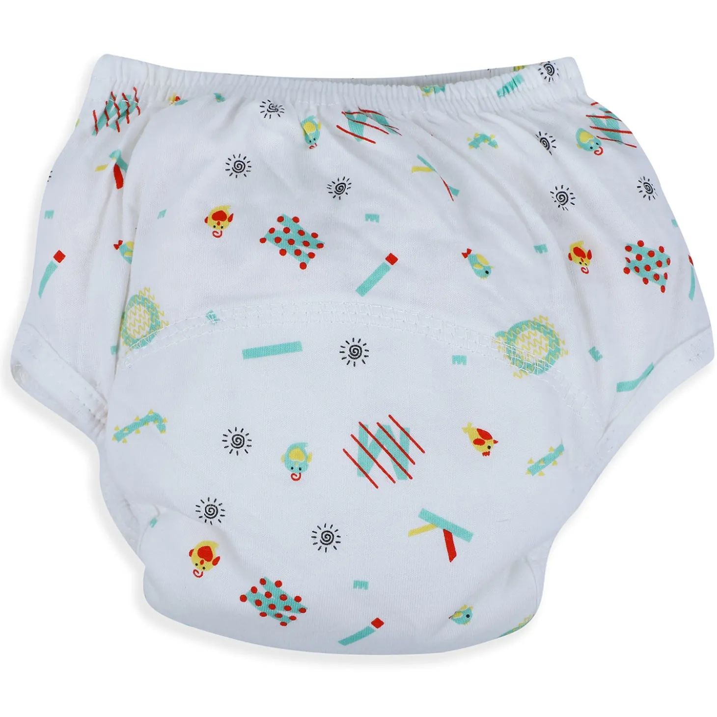 Baby Moo Abstract Letters Reusable Cloth Training Diaper Panty - Multicolour