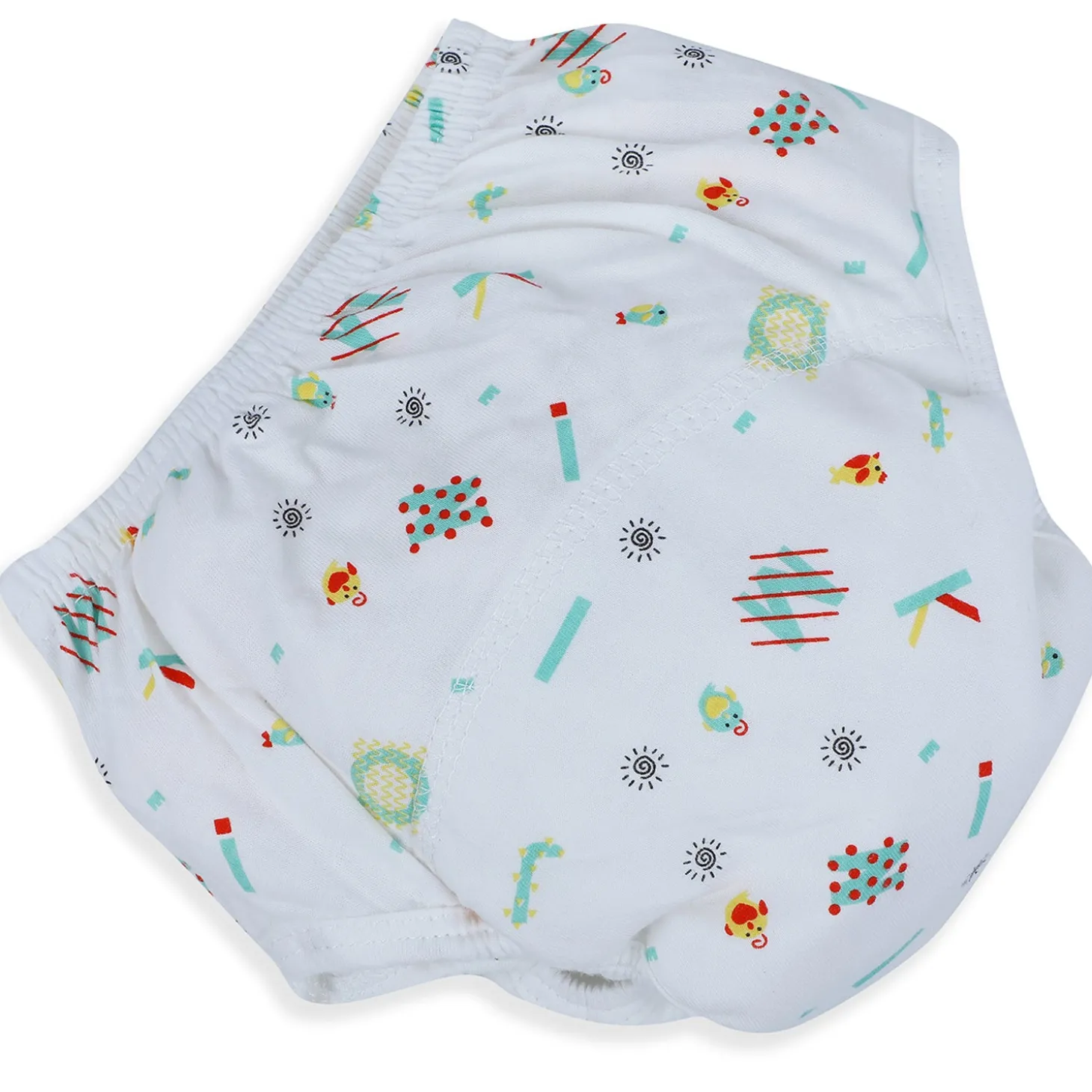 Baby Moo Abstract Letters Reusable Cloth Training Diaper Panty - Multicolour