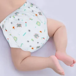 Baby Moo Abstract Letters Reusable Cloth Training Diaper Panty - Multicolour
