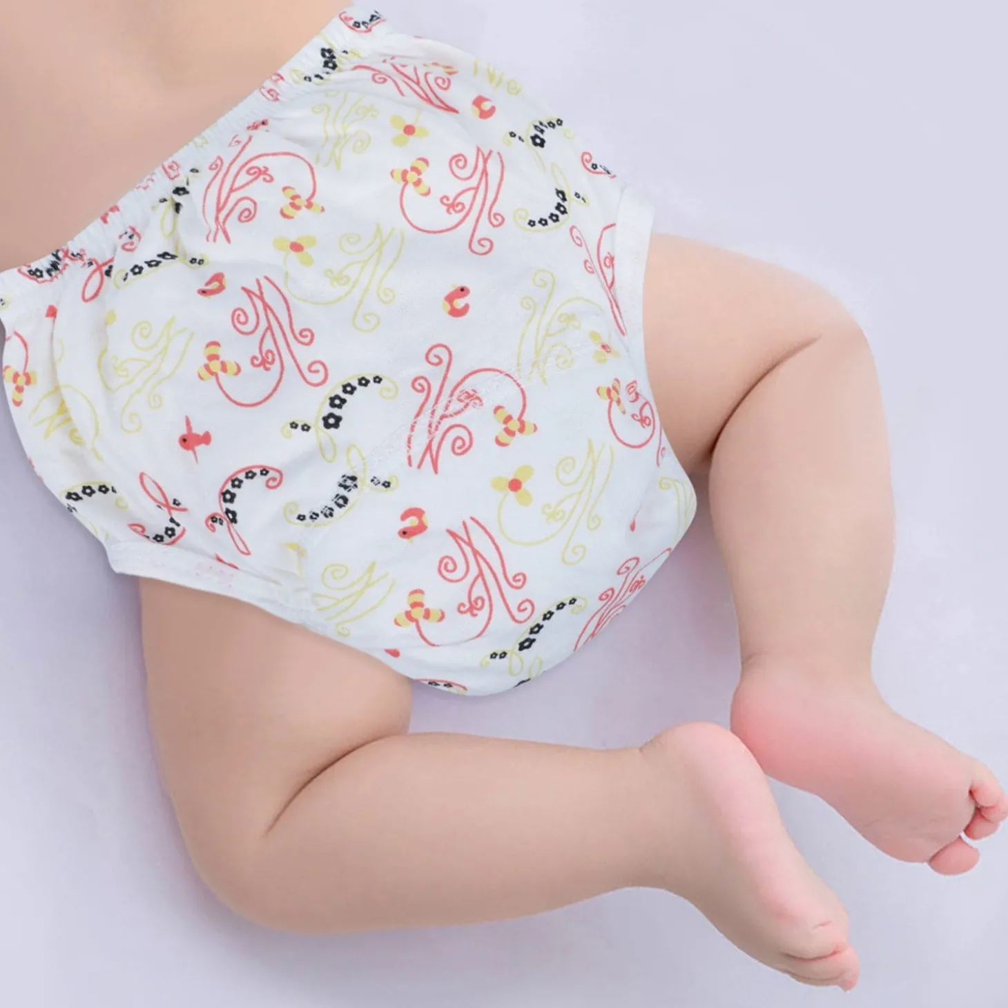 Baby Moo Abstract Reusable Cloth Training Diaper Panty - Multicolour
