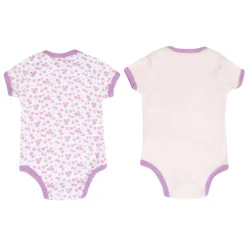 Baby Moo Adorable Gift Set 5 Piece With Bodysuits, Pyjama, Bib And Socks - Purple