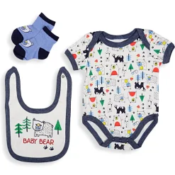 Baby Moo Adventurous Baby Boy Animal Blue 10 Pcs Gift Hamper - 0-9M Sizes Available