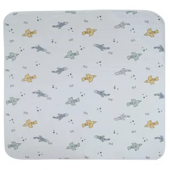 Baby Moo Aeroplane Soft Warm Hooded Wrapper - White