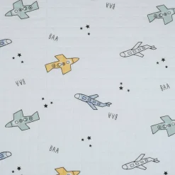 Baby Moo Aeroplane Soft Warm Hooded Wrapper - White