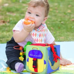 Baby Moo All In One Activity Cube 6 Side Play Educational Toy - Multicolour