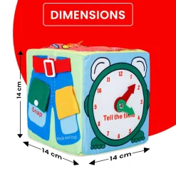 Baby Moo All In One Activity Cube 6 Side Play Educational Toy - Multicolour