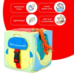 Baby Moo All In One Activity Cube 6 Side Play Educational Toy - Multicolour