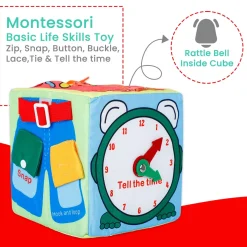 Baby Moo All In One Activity Cube 6 Side Play Educational Toy - Multicolour