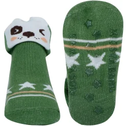 Baby Moo Animal 3D Anti-Skid Socks Booties Pack of 6 - Blue, Green