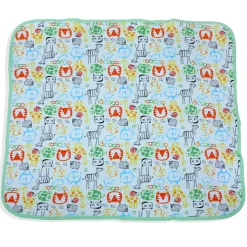 Baby Moo Animal Embroidery Soft Reversible Wrapper - Green