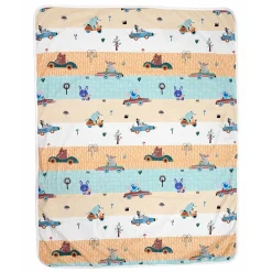 Baby Moo Animal Safari All Season Premium Blanket - Yellow
